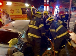 حيفا : اصابة شاب وفتاة بحادث طرق!تصوير : ربيع حصري