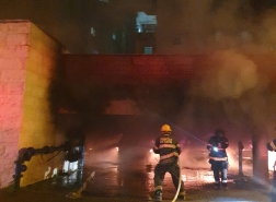 حيفا ٢٥ اصابه جراء استنشاق الدخان.