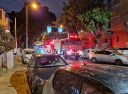 حيفا : إندلاع حريق في بناية سكنية