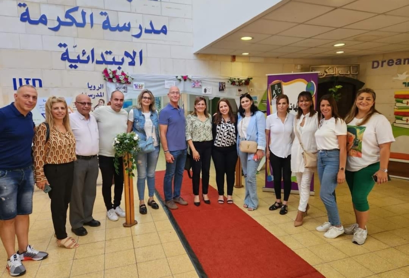 موظفو بلدية حيفا في زيارة تفقدية لابتدائية الكرمة
